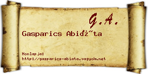 Gasparics Abiáta névjegykártya